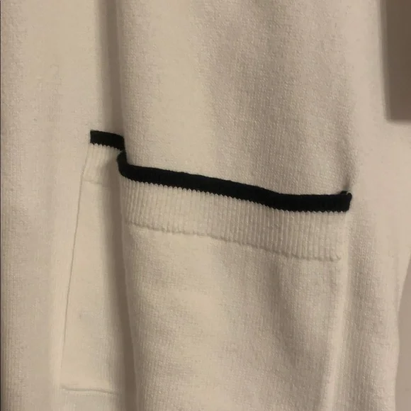 Karl Lagerfeld Ivory Cardigan with Ebony Accents(in spare room) - Picture 6 of 11